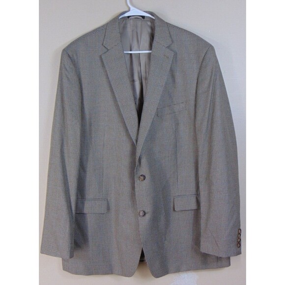 Lauren Ralph Lauren Blazer Sports Coat Mens Size 48L Herringbone 2 Button Career - Picture 1 of 10